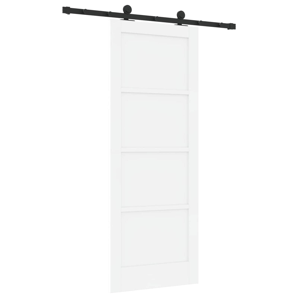Sliding Door ORKDAL 78 x 202 cm Engineered Wood White and Black