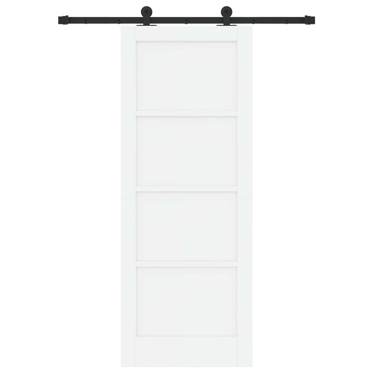 Sliding Door ORKDAL 78 x 202 cm Engineered Wood White and Black