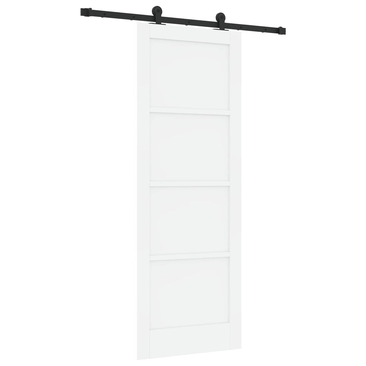 Sliding Door ORKDAL 78 x 211 cm Engineered Wood White and Black