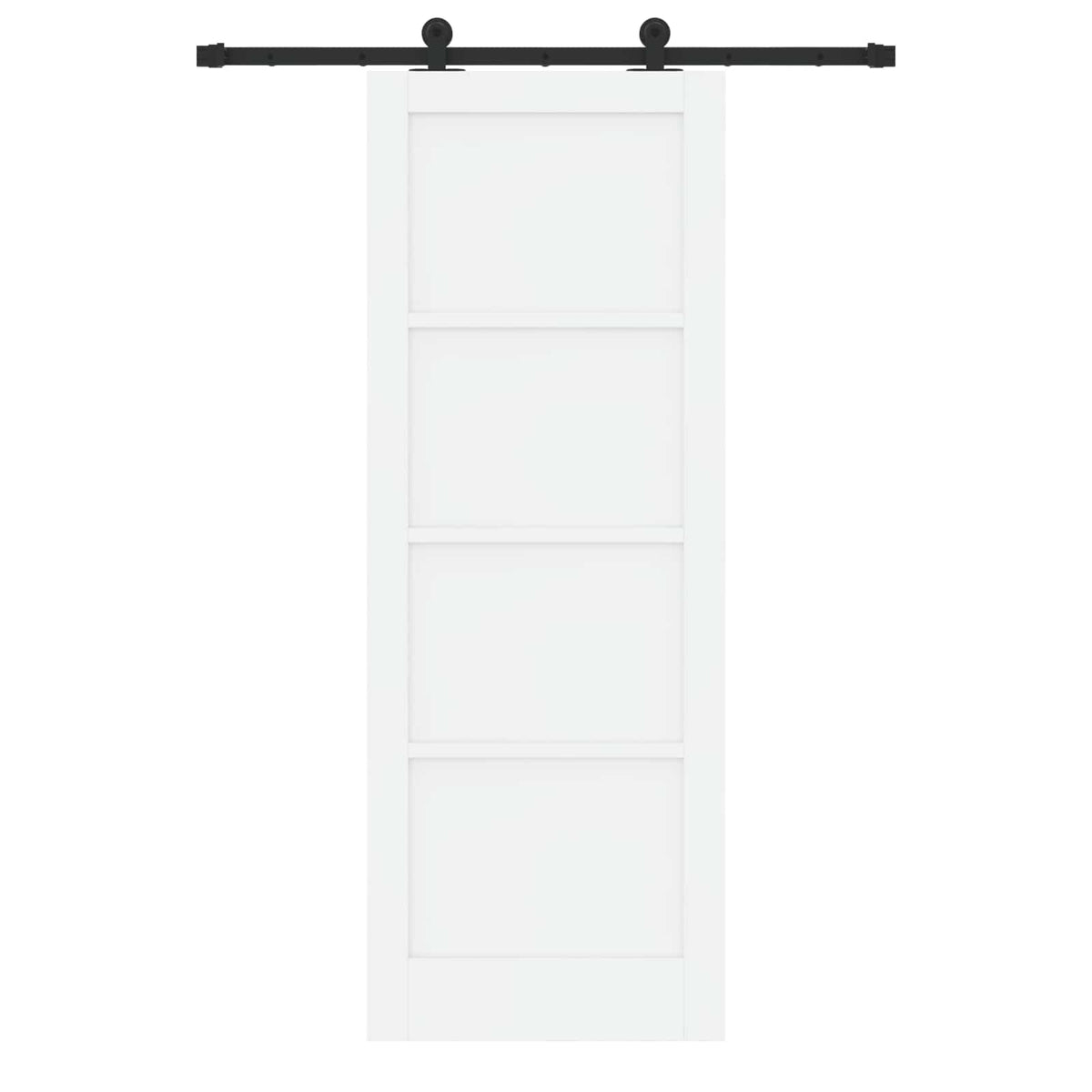 Sliding Door ORKDAL 78 x 211 cm Engineered Wood White and Black