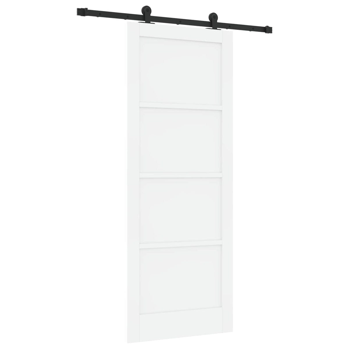 Sliding Door ORKDAL 83 x 211 cm Engineered Wood White and Black