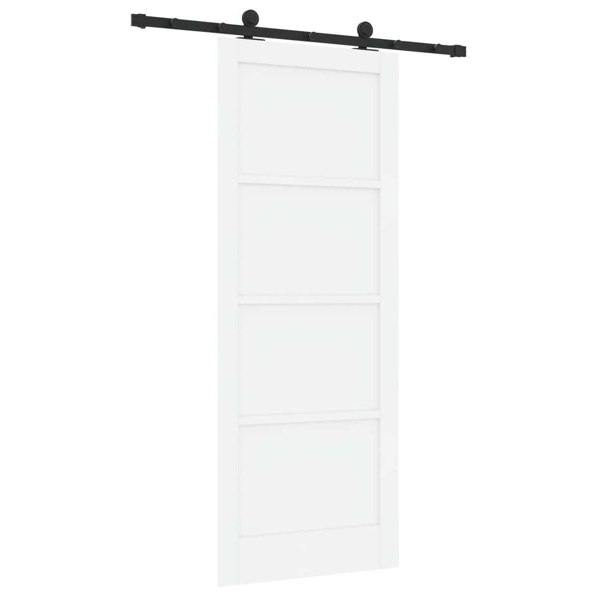 Sliding Door ORKDAL 83 x 211 cm Engineered Wood White and Black