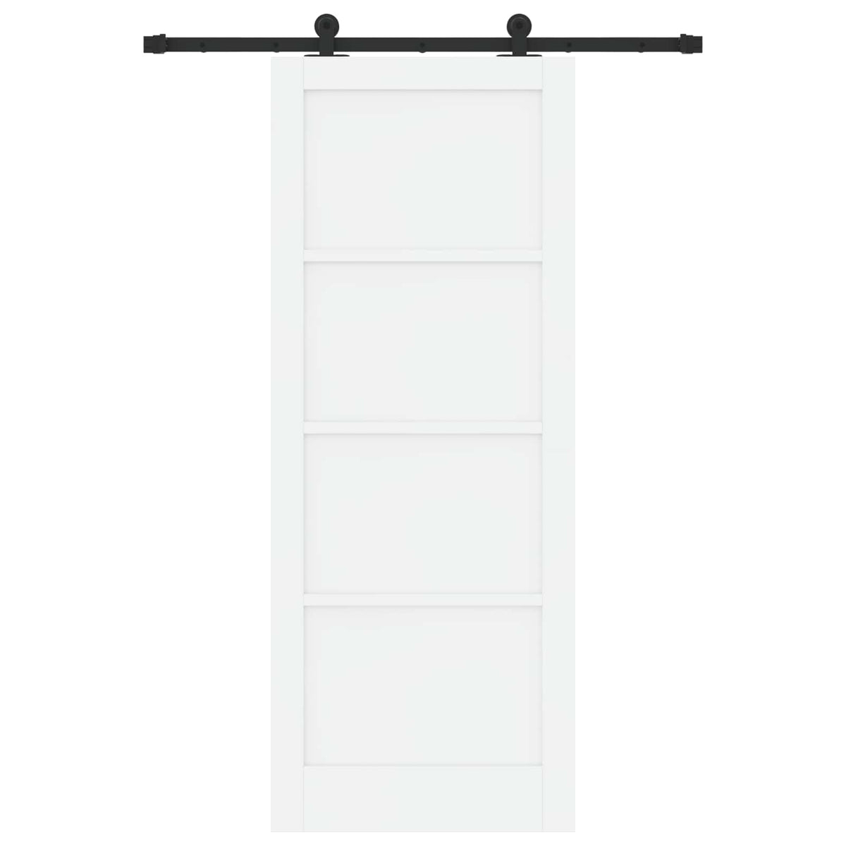Sliding Door ORKDAL 83 x 211 cm Engineered Wood White and Black