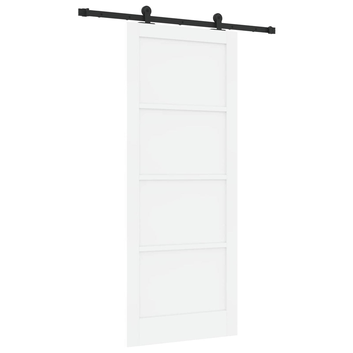 Sliding Door ORKDAL 86 x 211 cm Engineered Wood White and Black