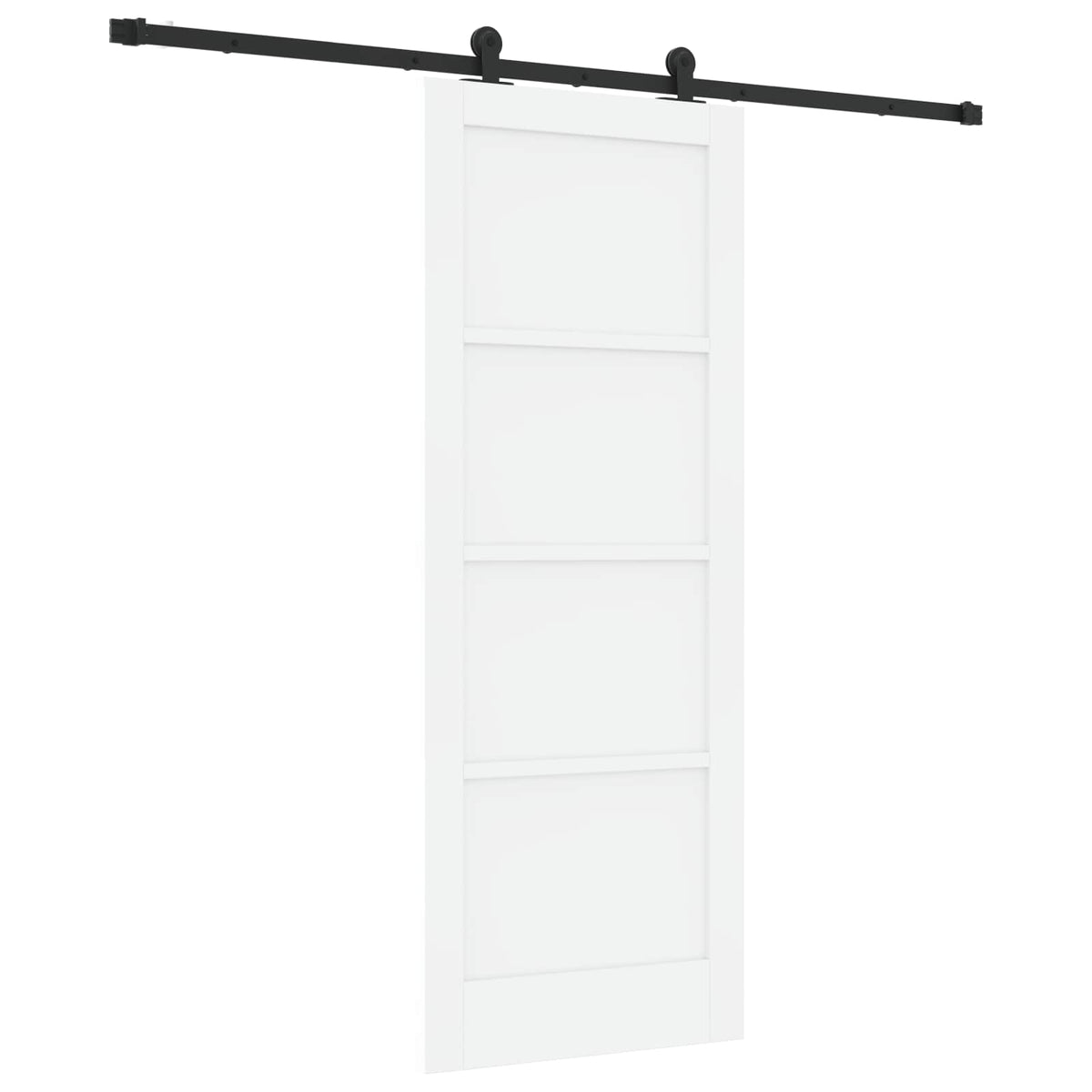 Sliding Door ORKDAL 78 x 202 cm Engineered Wood White and Black