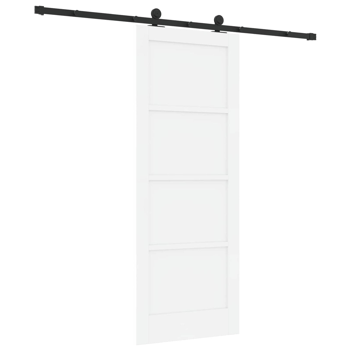 Sliding Door ORKDAL 78 x 202 cm Engineered Wood White and Black