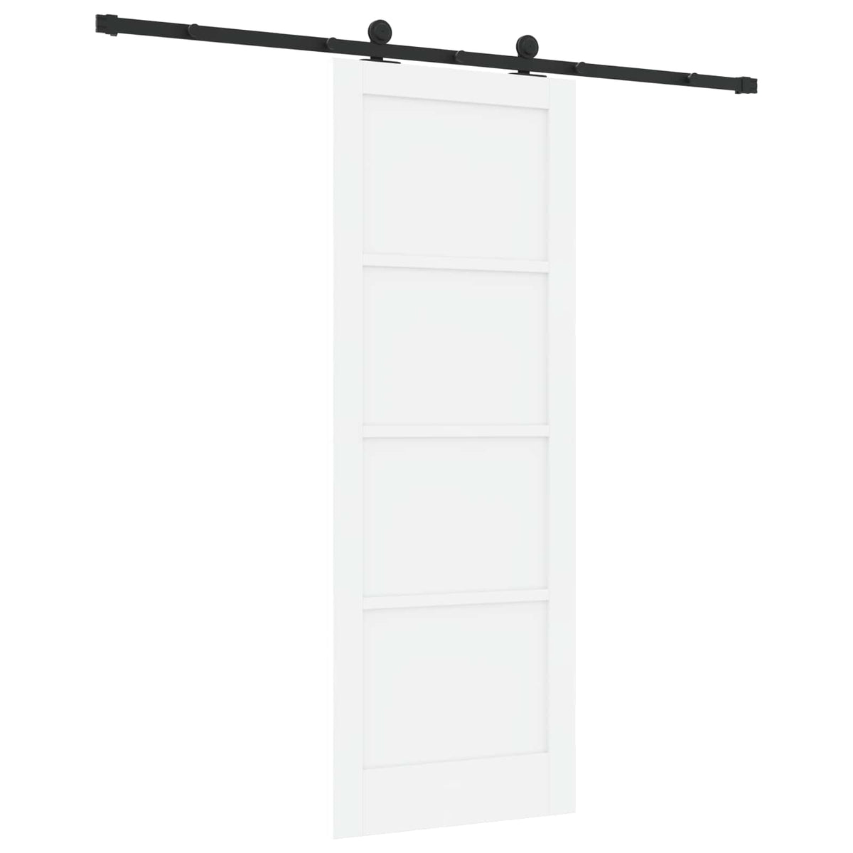 Sliding Door ORKDAL 78 x 211 cm Engineered Wood White and Black