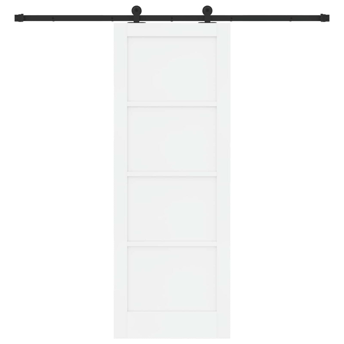 Sliding Door ORKDAL 78 x 211 cm Engineered Wood White and Black