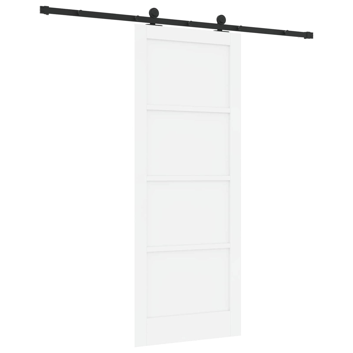 Sliding Door ORKDAL 83 x 211 cm Engineered Wood White and Black