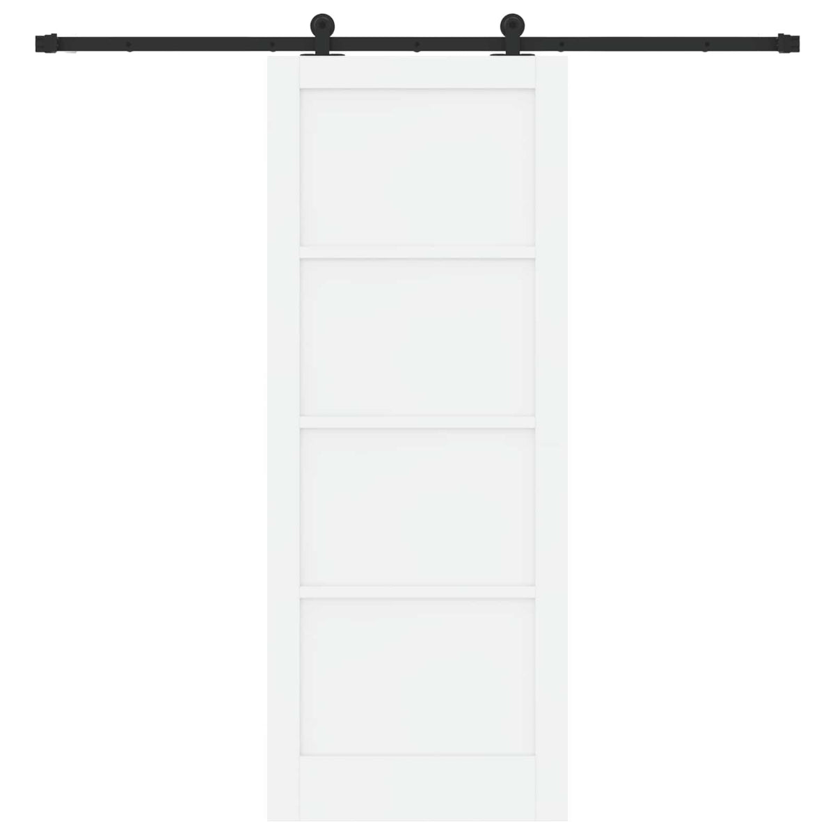 Sliding Door ORKDAL 83 x 211 cm Engineered Wood White and Black