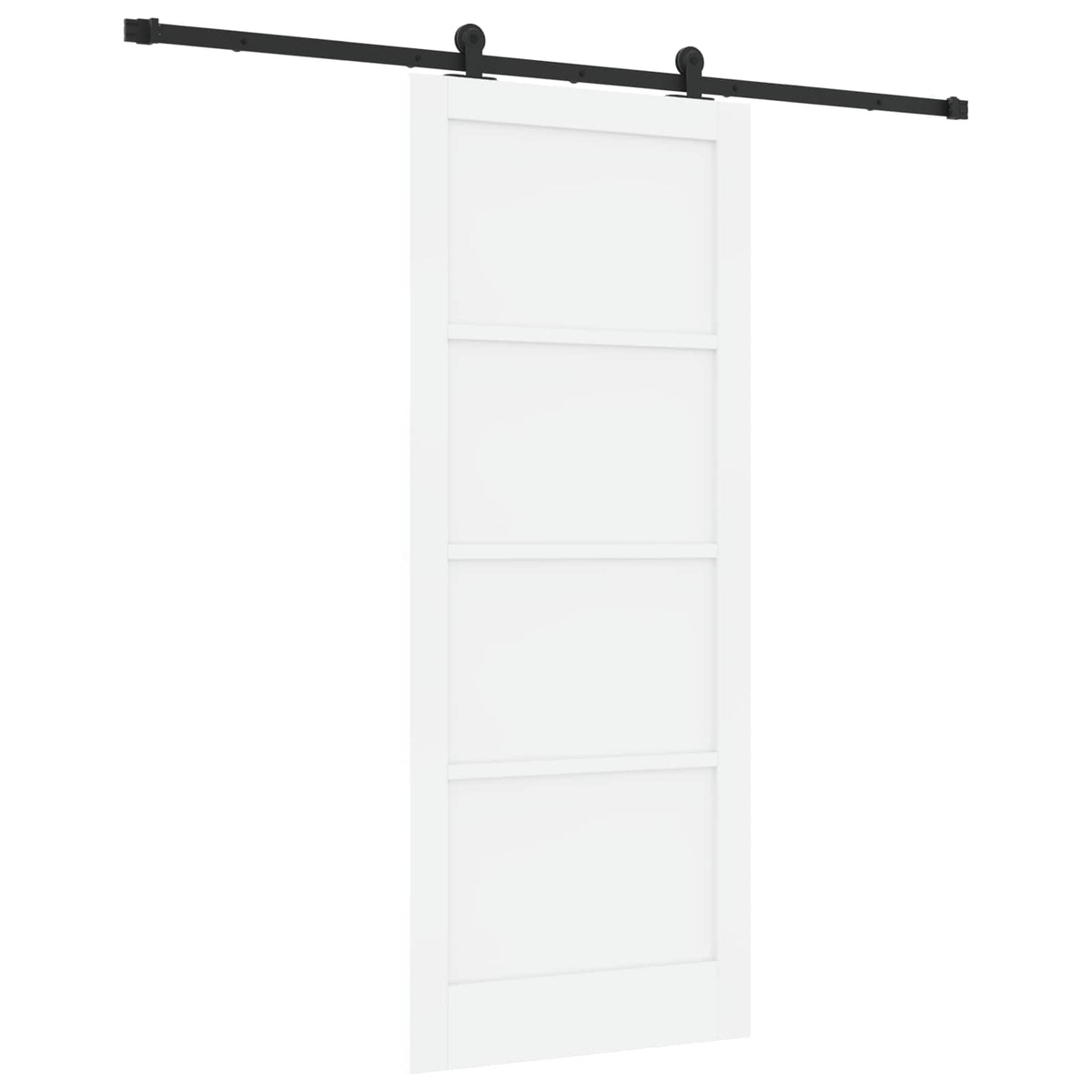 Sliding Door ORKDAL 86 x 211 cm Engineered Wood White and Black