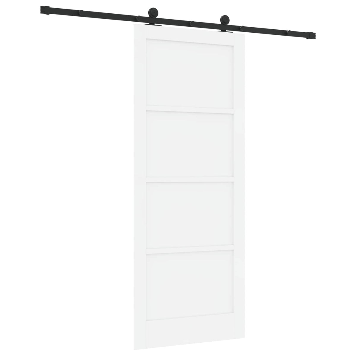 Sliding Door ORKDAL 86 x 211 cm Engineered Wood White and Black