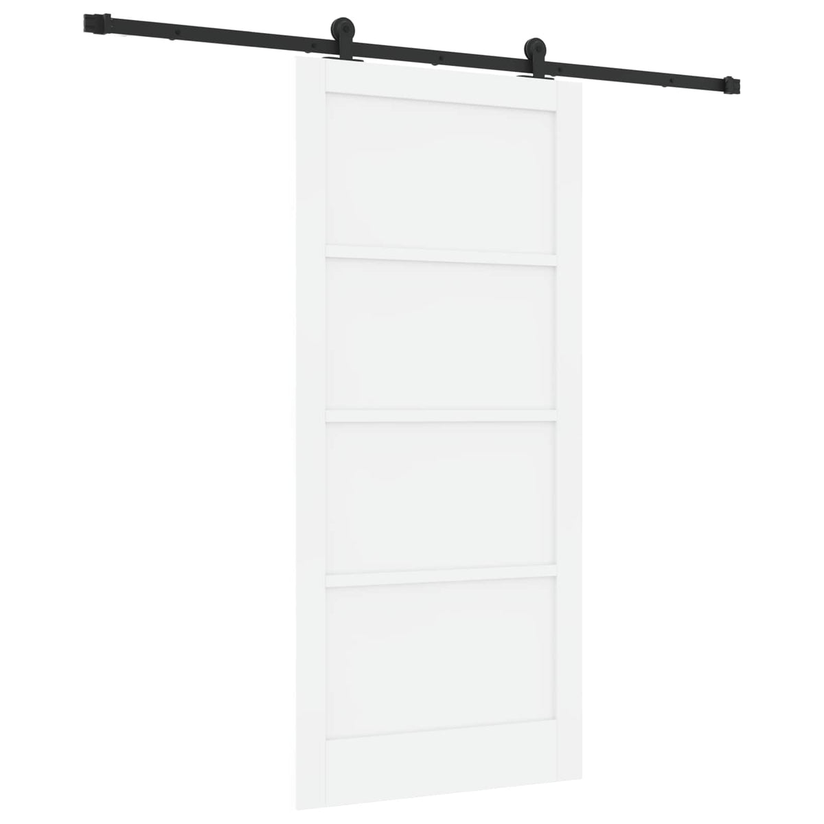Sliding Door ORKDAL 93 x 202 cm Engineered Wood White and Black