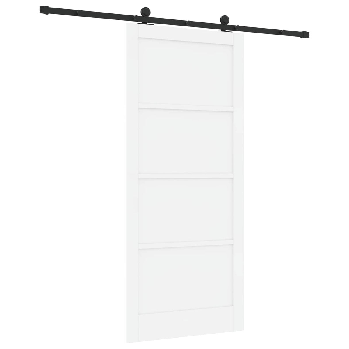 Sliding Door ORKDAL 93 x 211 cm Engineered Wood White and Black