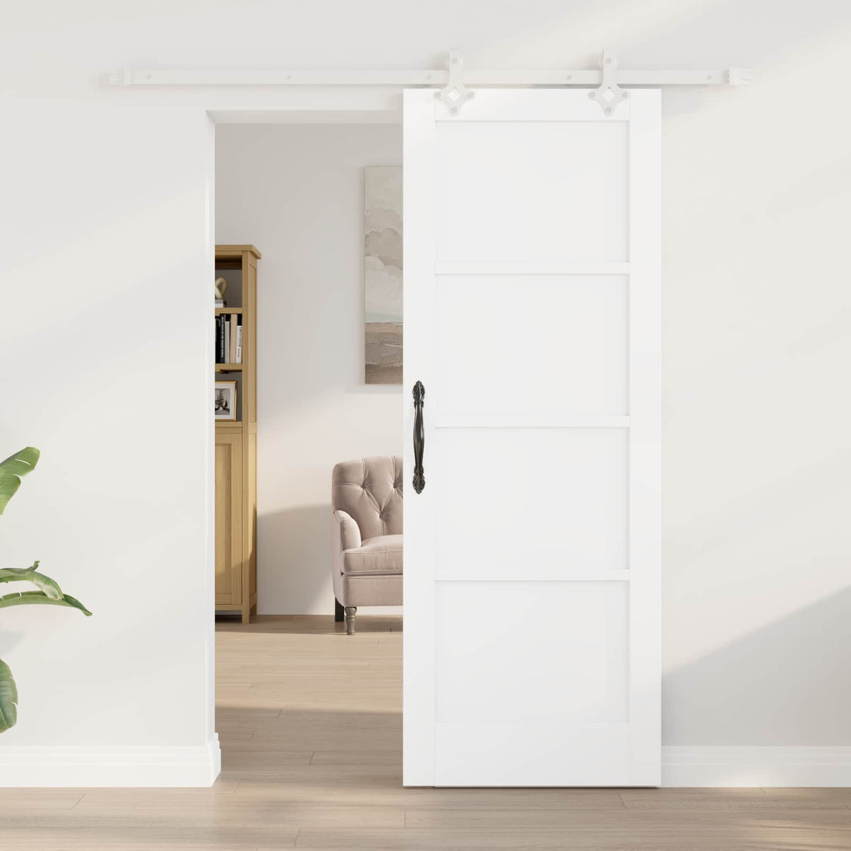 Sliding Door 73.5 x 198.5 cm Engineered Wood White