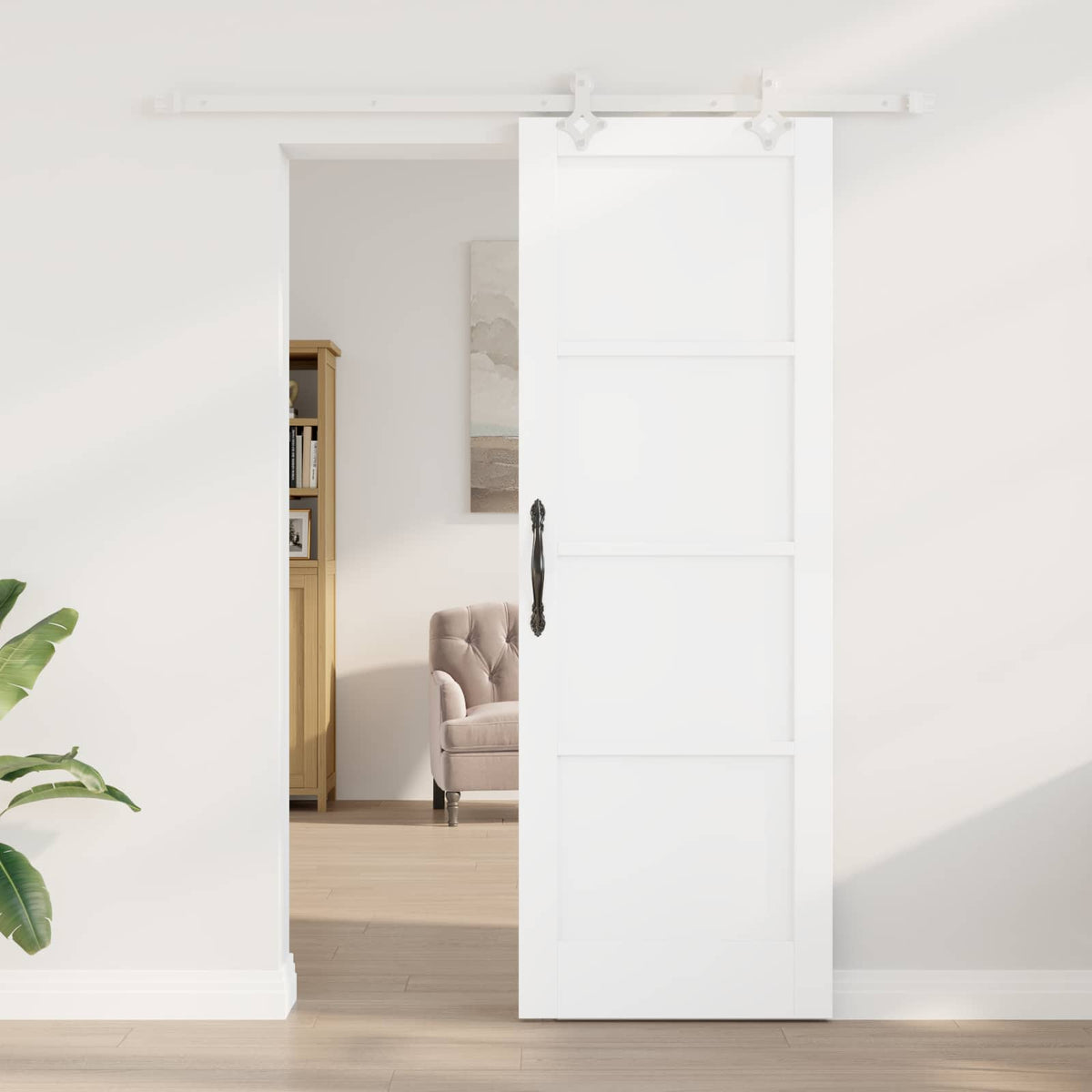 Sliding Door 73.5 x 211 cm Engineered Wood White