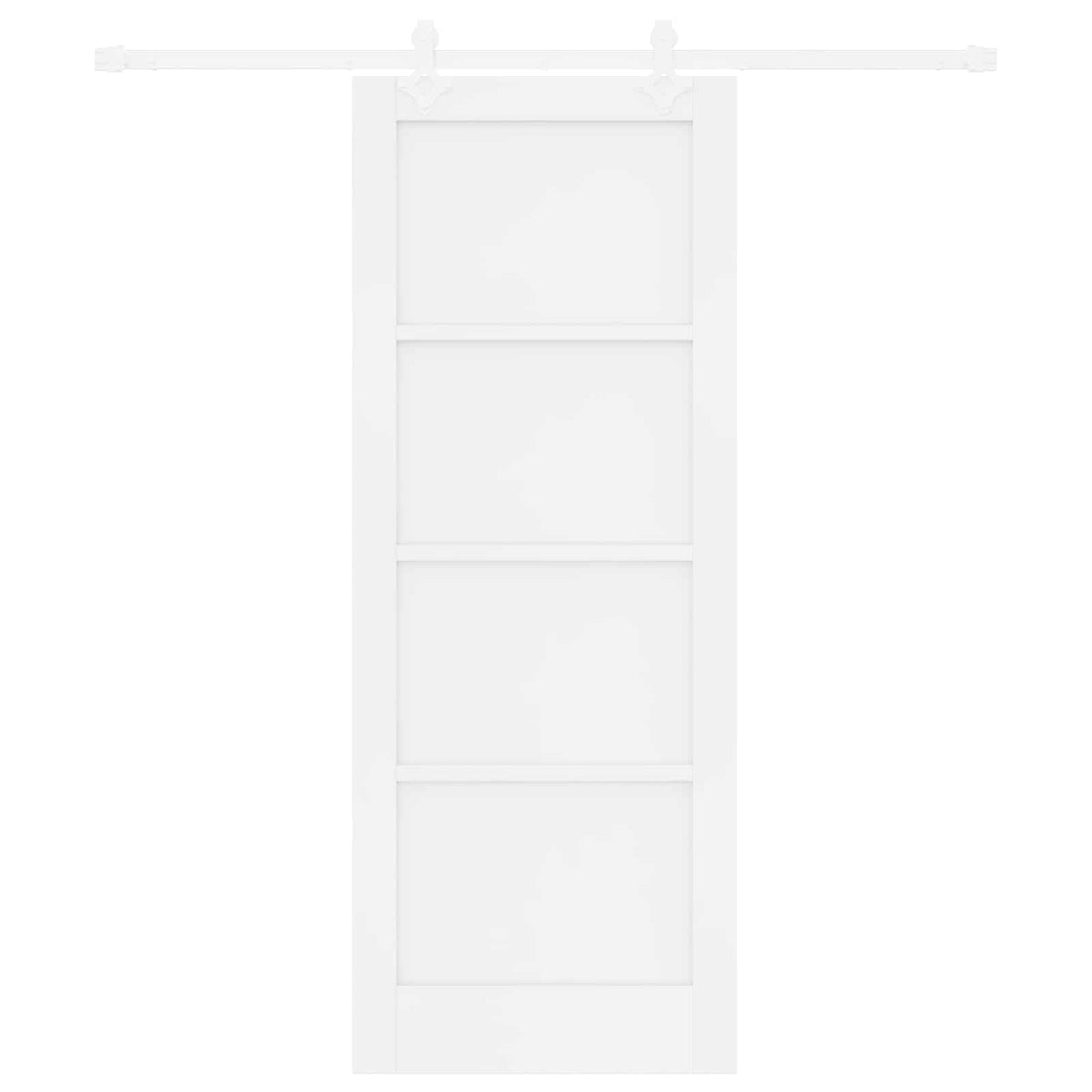 Sliding Door 78 x 202 cm Engineered Wood White
