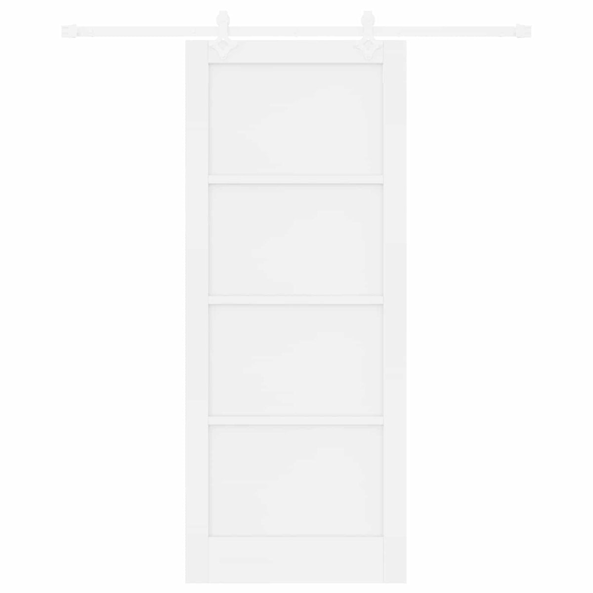 Sliding Door 86 x 211 cm Engineered Wood White