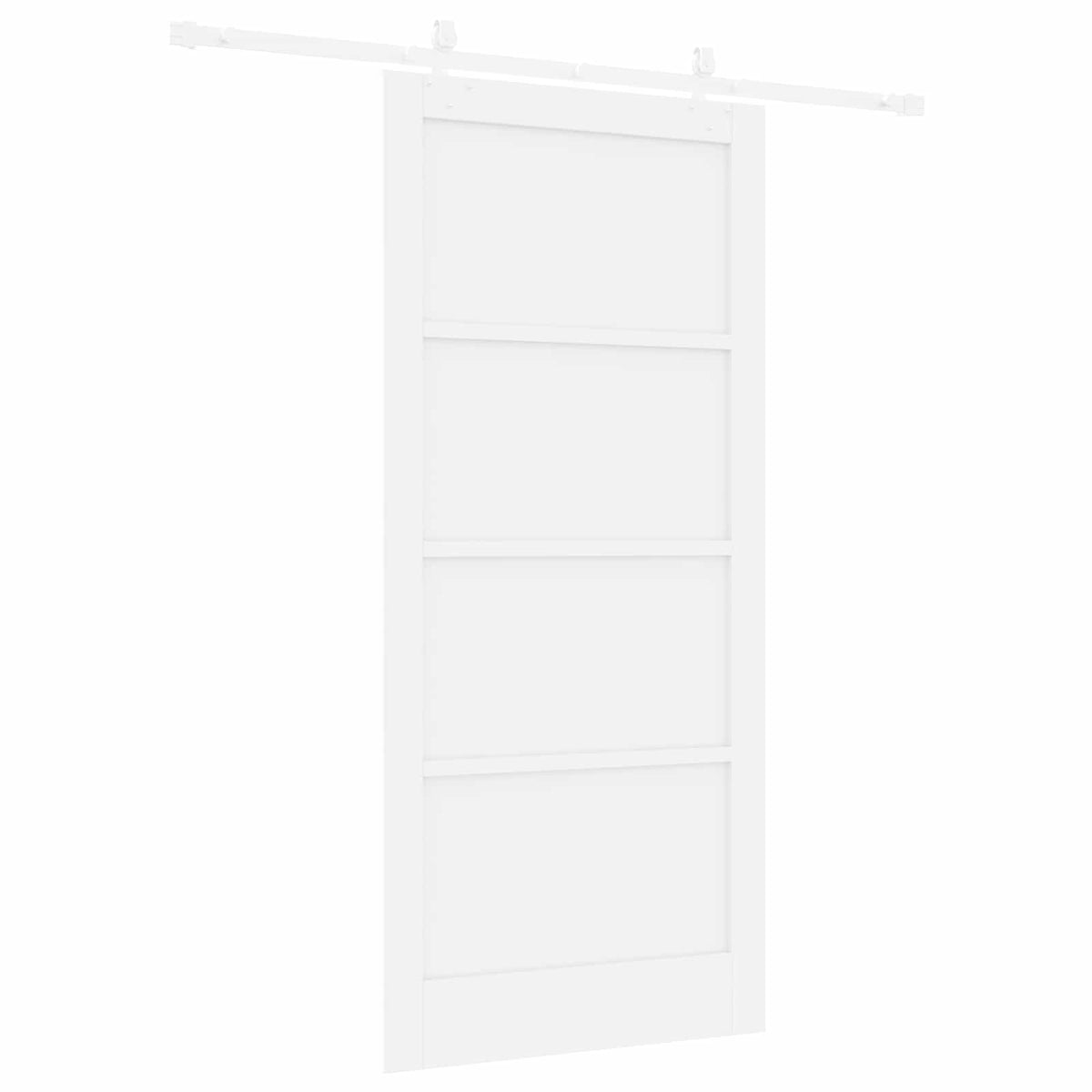Sliding Door 93 x 202 cm Engineered Wood White