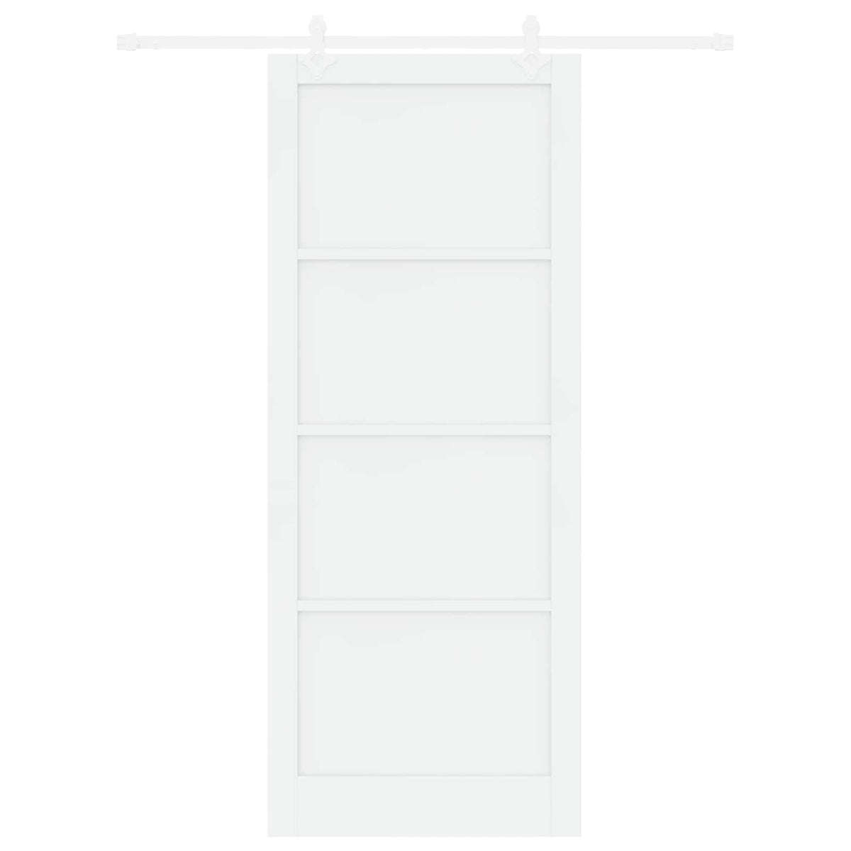 Sliding Door 93 x 232 cm Engineered Wood White