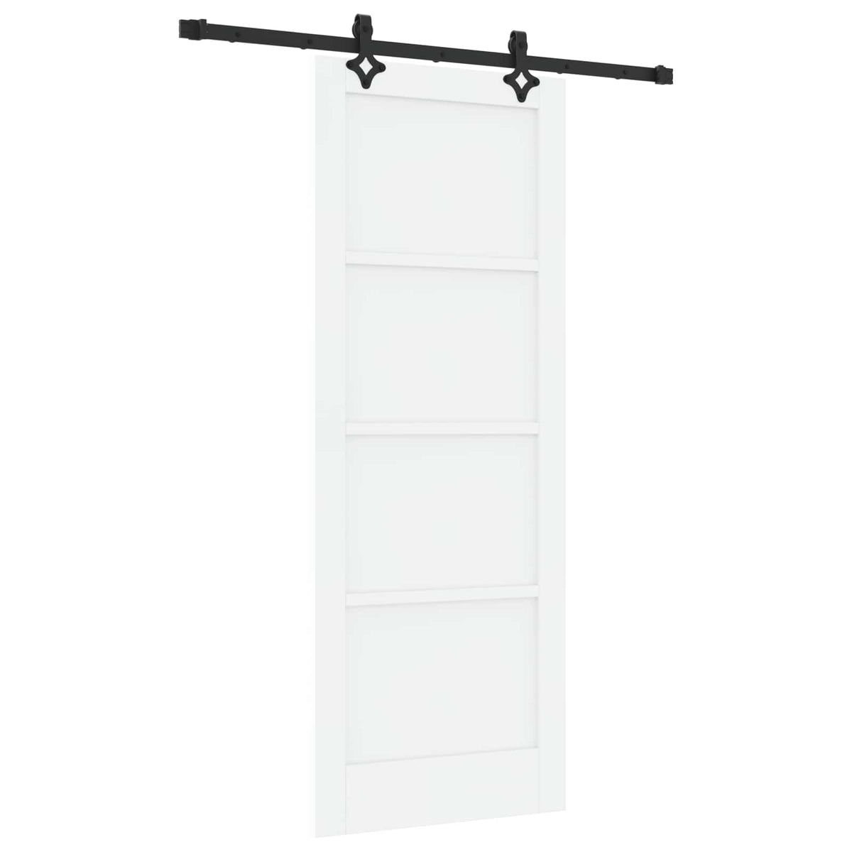 Sliding Door ORKDAL 78 x 202 cm Engineered Wood White and Black