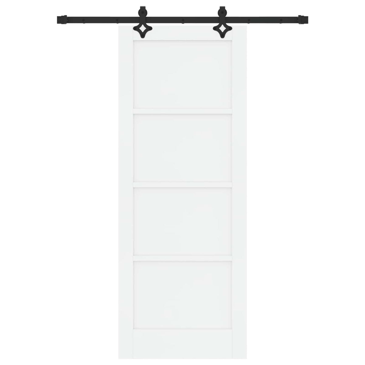 Sliding Door ORKDAL 78 x 202 cm Engineered Wood White and Black
