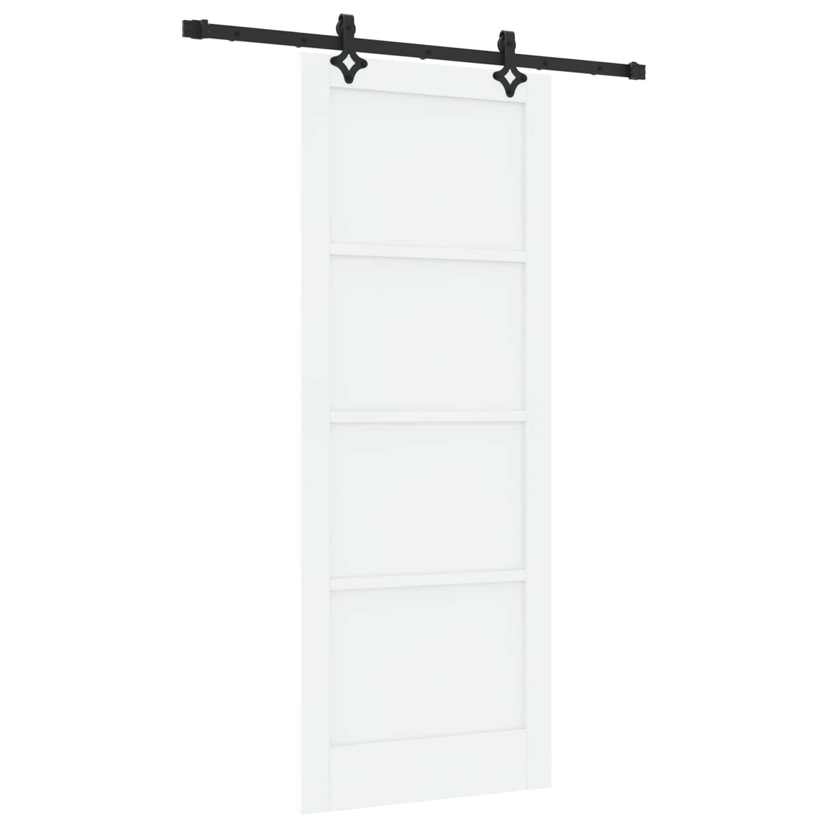 Sliding Door ORKDAL 83 x 211 cm Engineered Wood White and Black