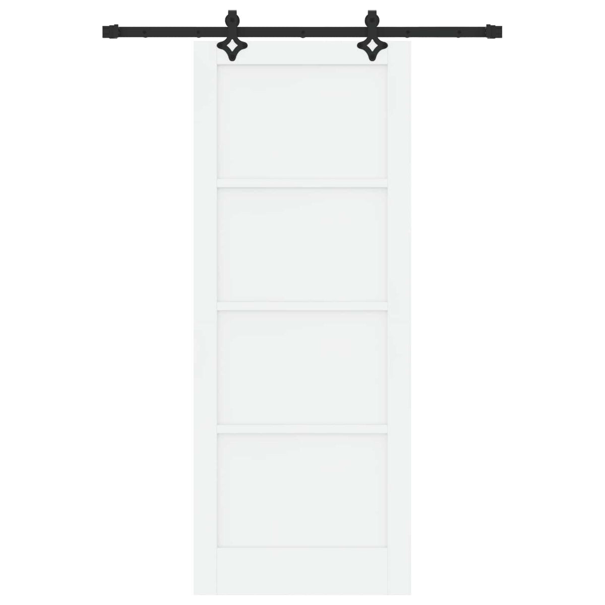 Sliding Door ORKDAL 83 x 211 cm Engineered Wood White and Black