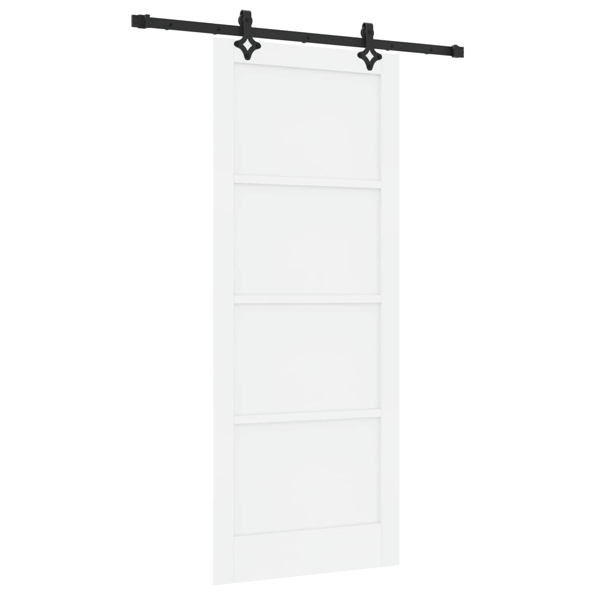 Sliding Door ORKDAL 86 x 211 cm Engineered Wood White and Black