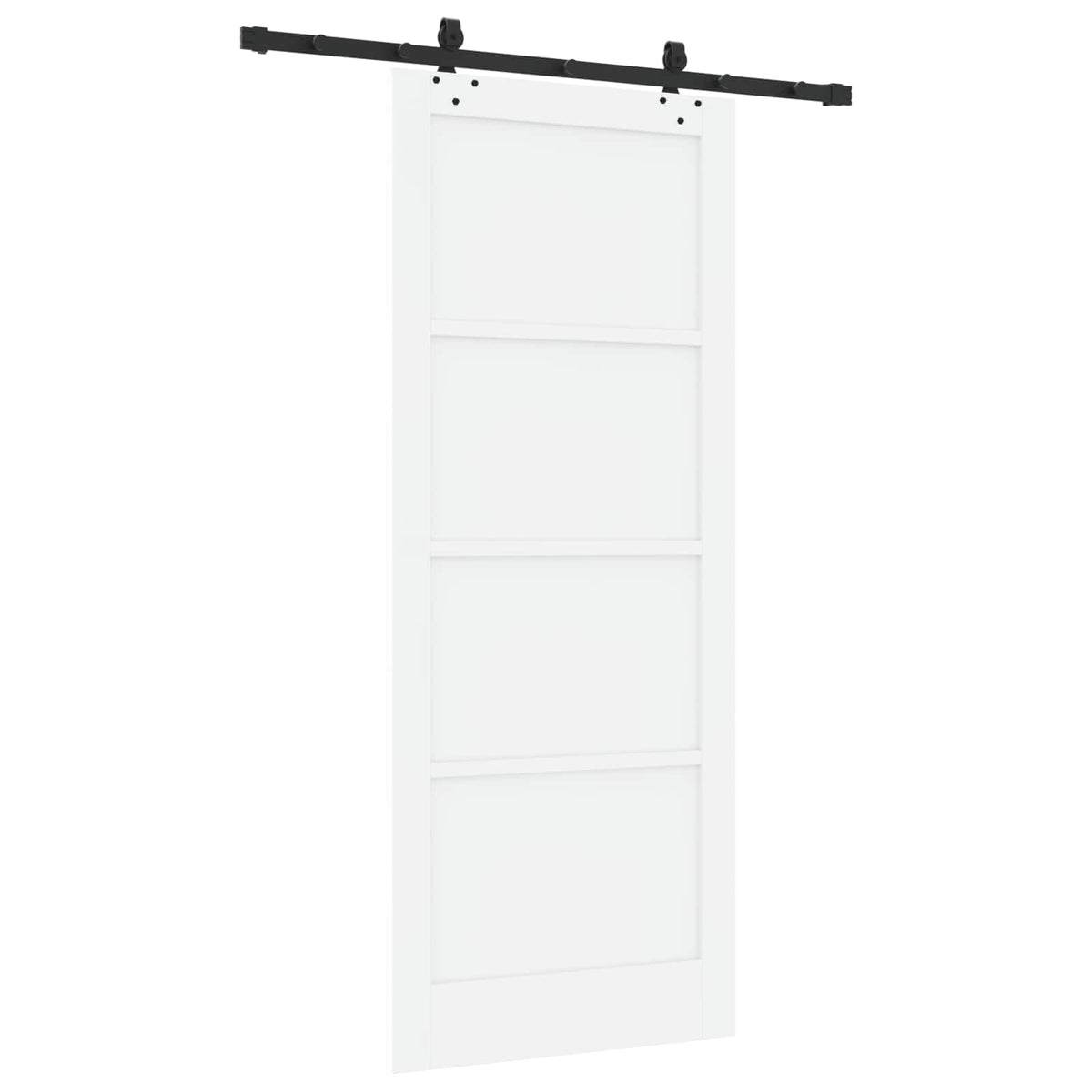 Sliding Door ORKDAL 86 x 211 cm Engineered Wood White and Black