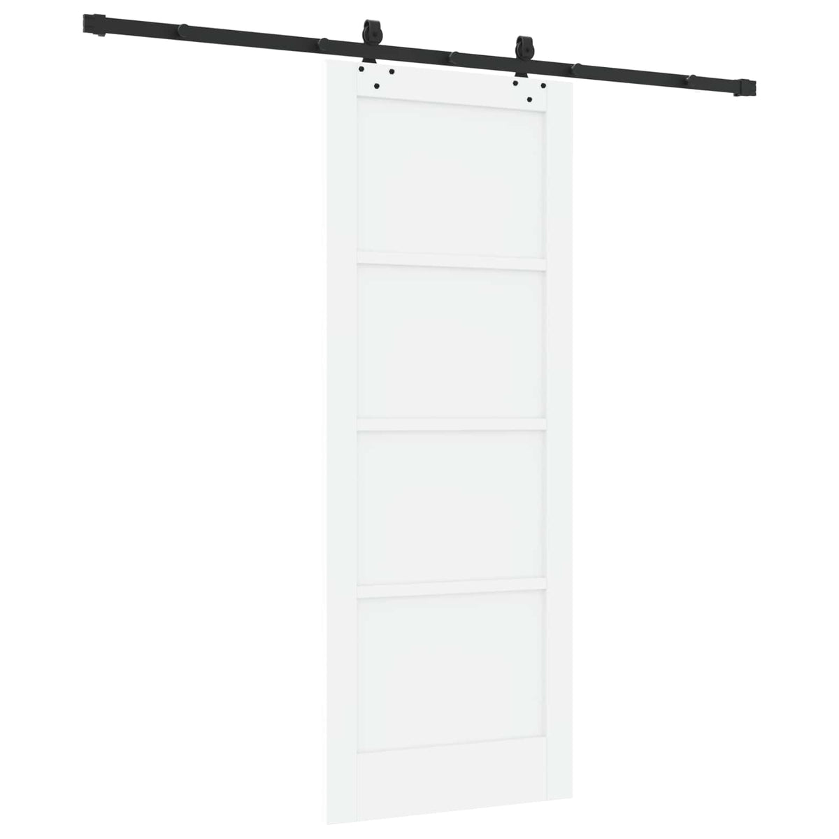Sliding Door ORKDAL 78 x 202 cm Engineered Wood White and Black