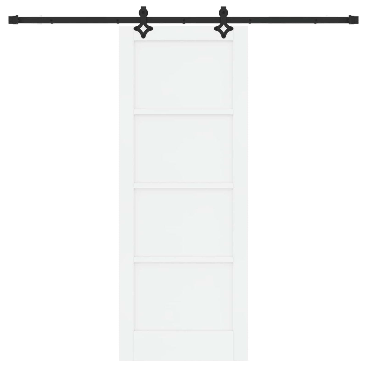 Sliding Door ORKDAL 78 x 202 cm Engineered Wood White and Black