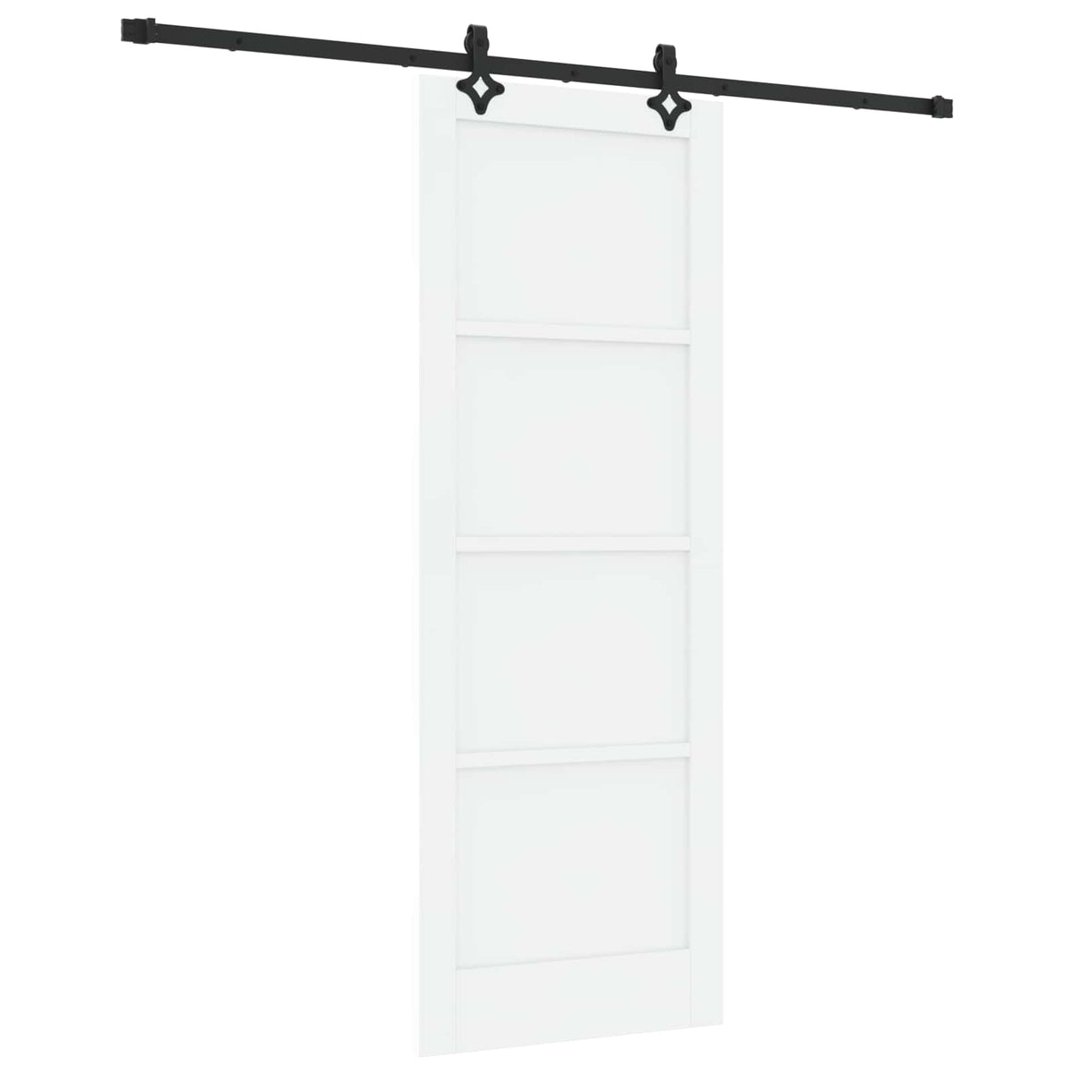 Sliding Door ORKDAL 78 x 211 cm Engineered Wood White and Black