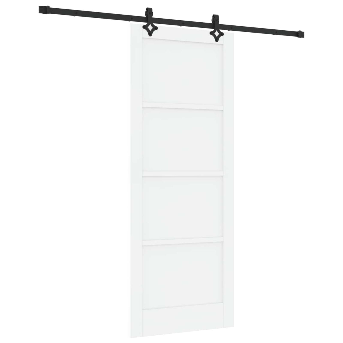 Sliding Door ORKDAL 83 x 211 cm Engineered Wood White and Black