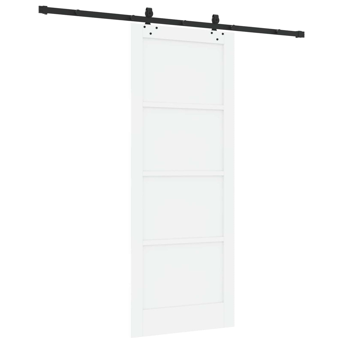 Sliding Door ORKDAL 83 x 211 cm Engineered Wood White and Black