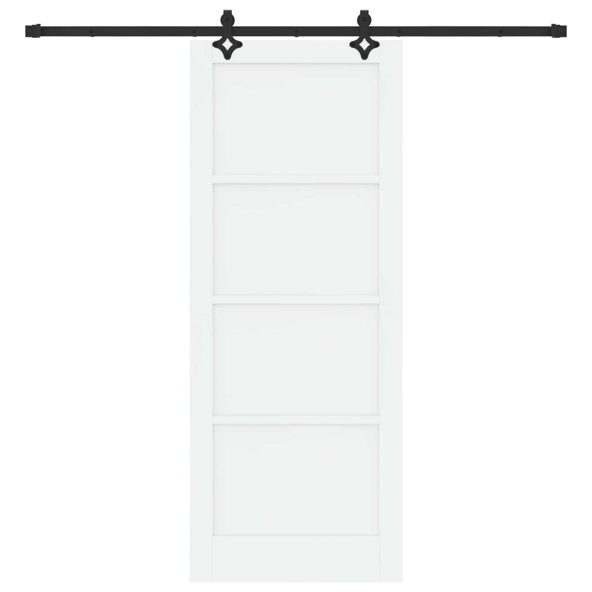 Sliding Door ORKDAL 83 x 211 cm Engineered Wood White and Black