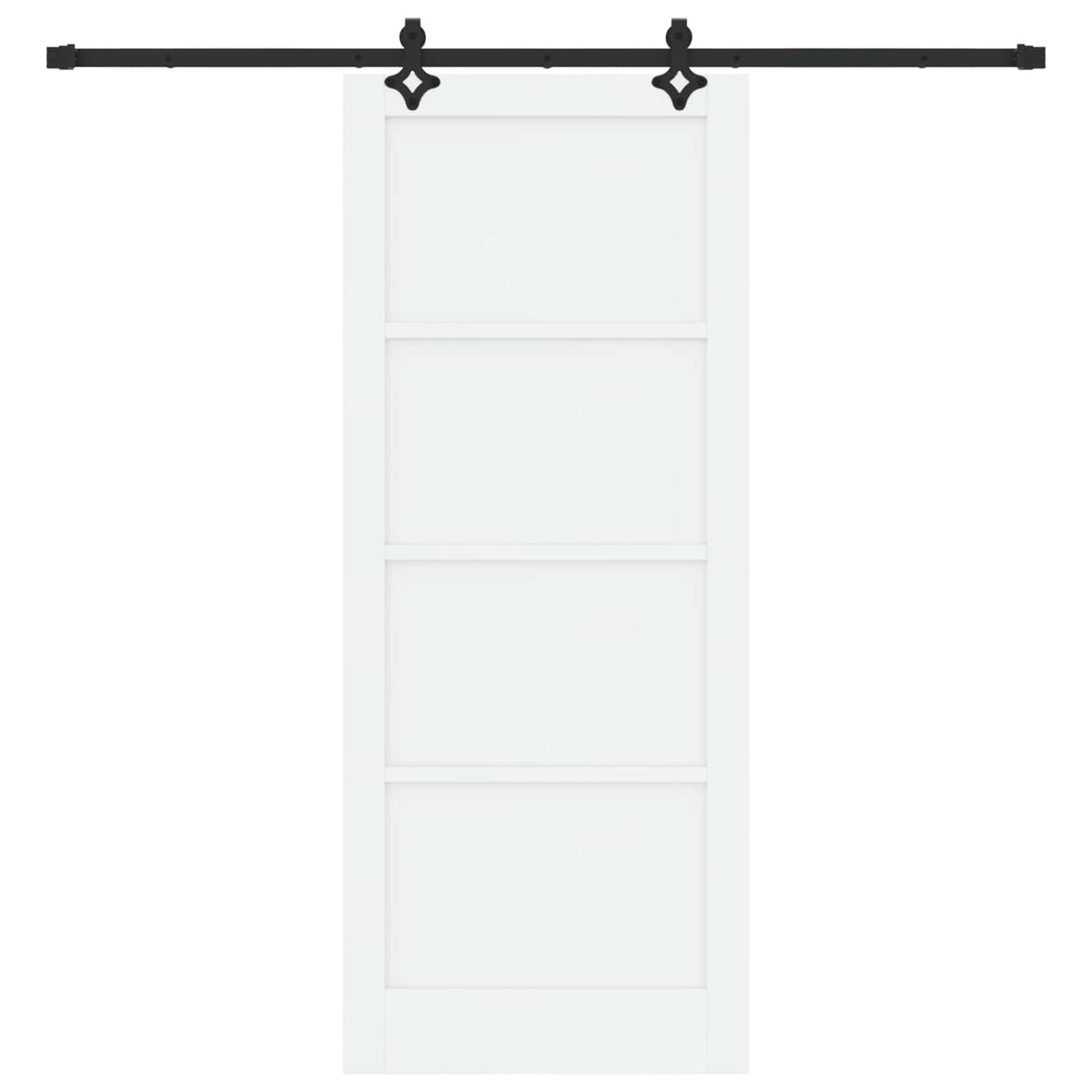 Sliding Door ORKDAL 86 x 211 cm Engineered Wood White and Black