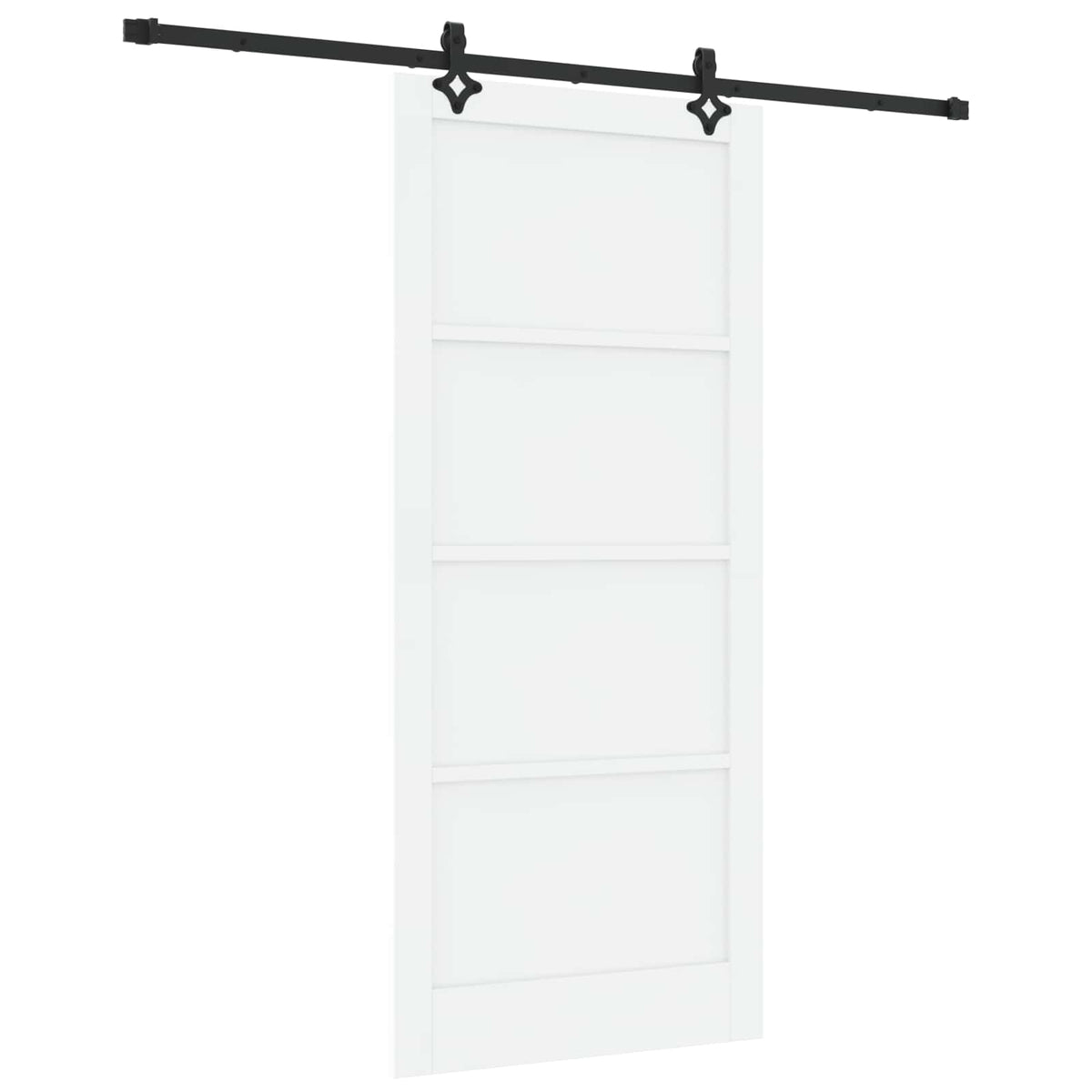 Sliding Door ORKDAL 93 x 211 cm Engineered Wood White and Black