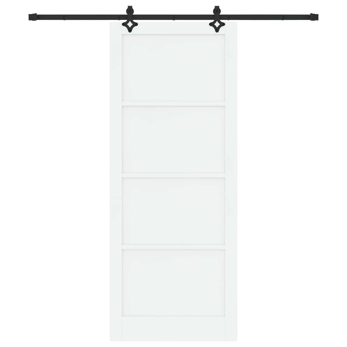 Sliding Door ORKDAL 93 x 232 cm Engineered Wood White and Black