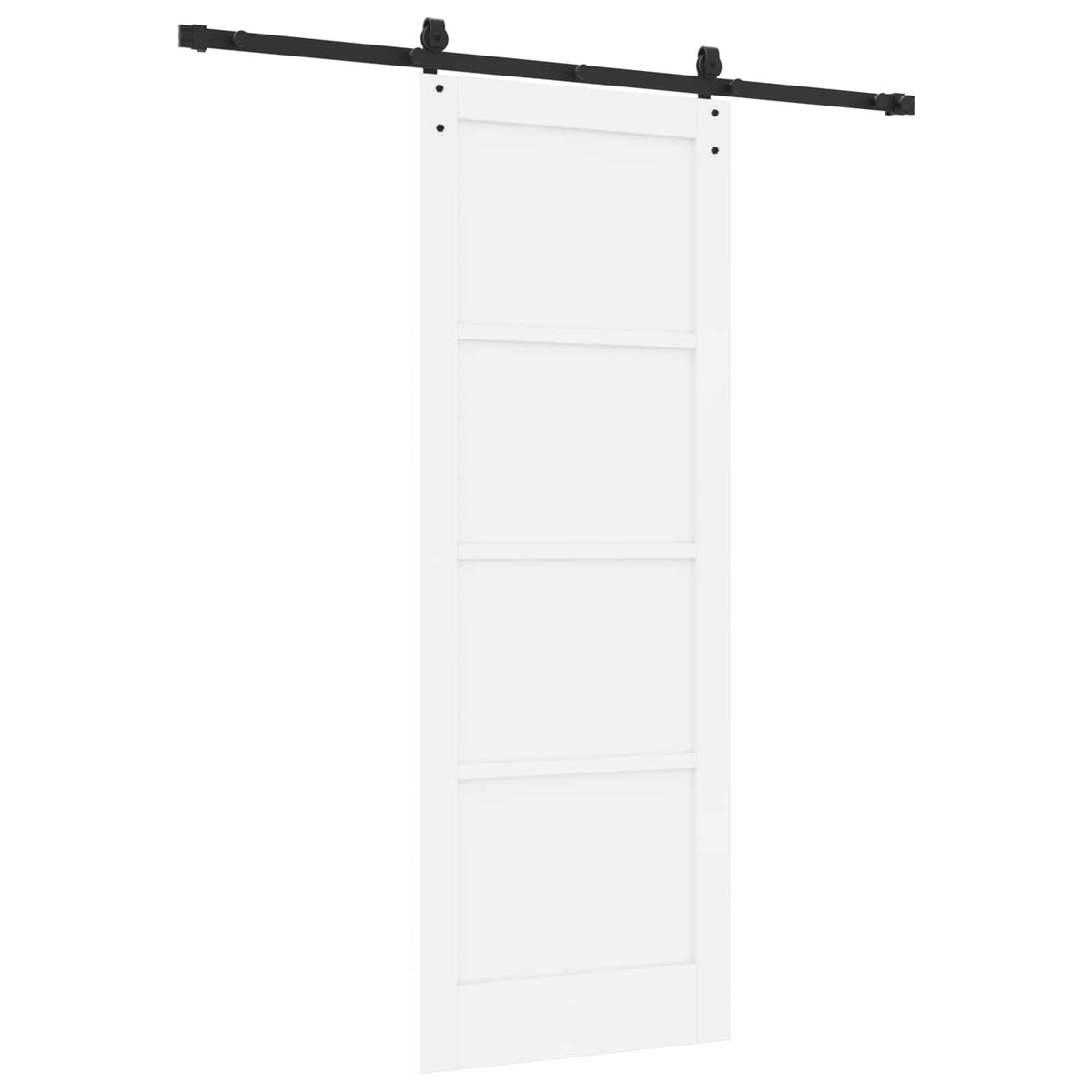 Sliding Door ORKDAL 78 x 211 cm Engineered Wood White and Black