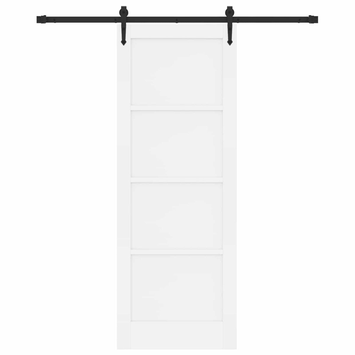 Sliding Door ORKDAL 78 x 211 cm Engineered Wood White and Black