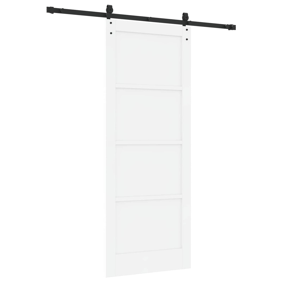 Sliding Door ORKDAL 83 x 211 cm Engineered Wood White and Black