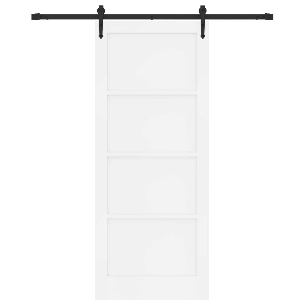 Sliding Door ORKDAL 86 x 211 cm Engineered Wood White and Black