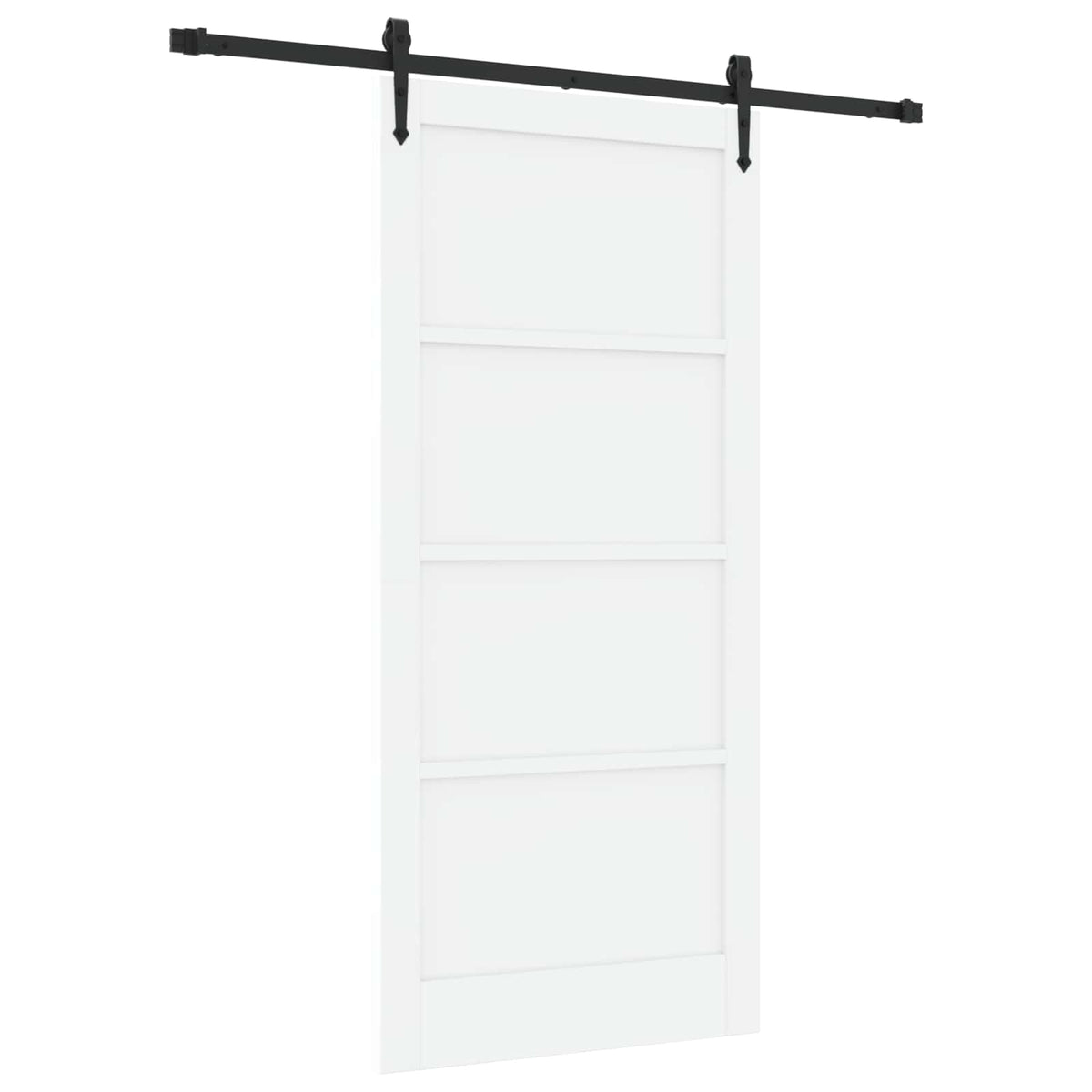 Sliding Door ORKDAL 93 x 202 cm Engineered Wood White and Black