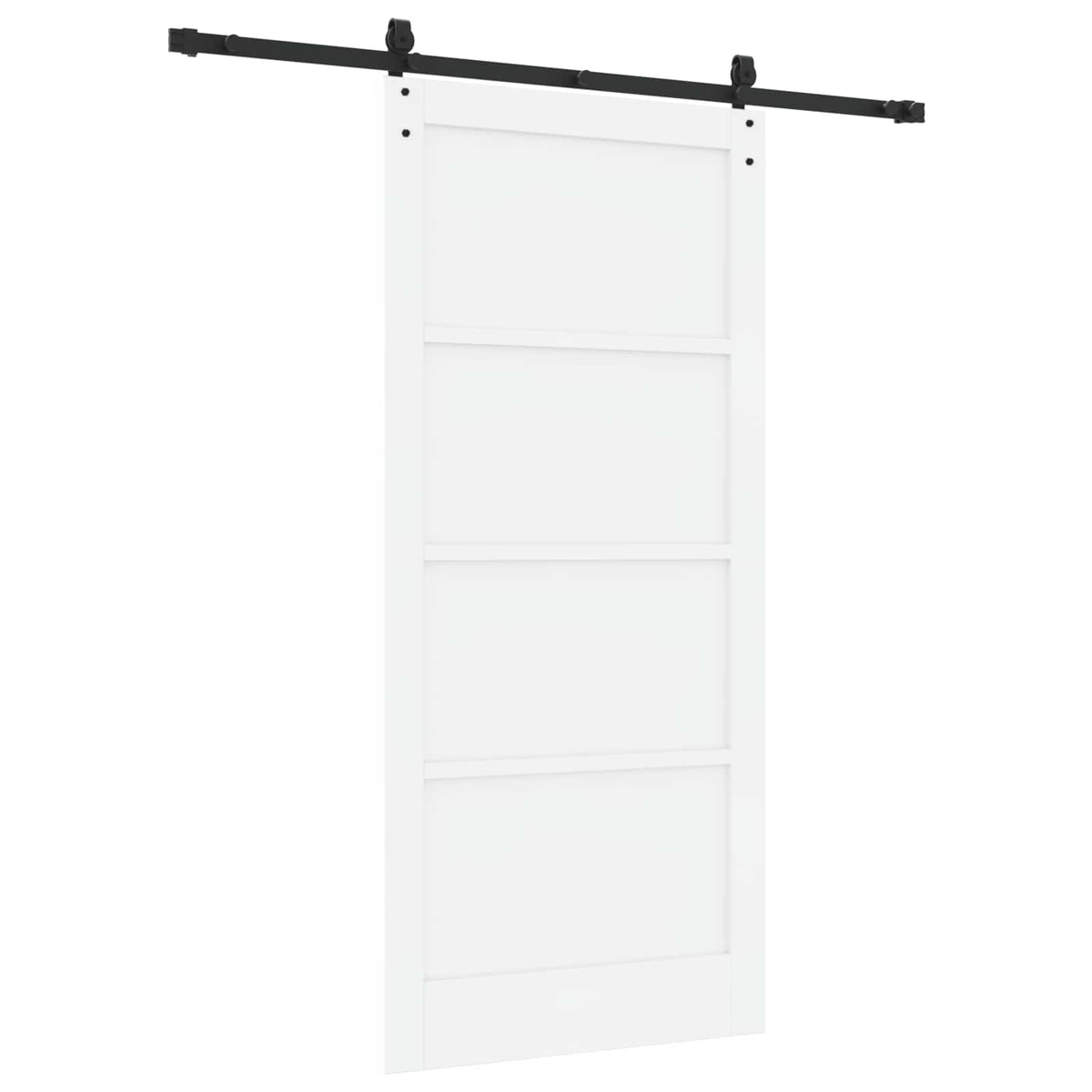 Sliding Door ORKDAL 93 x 202 cm Engineered Wood White and Black