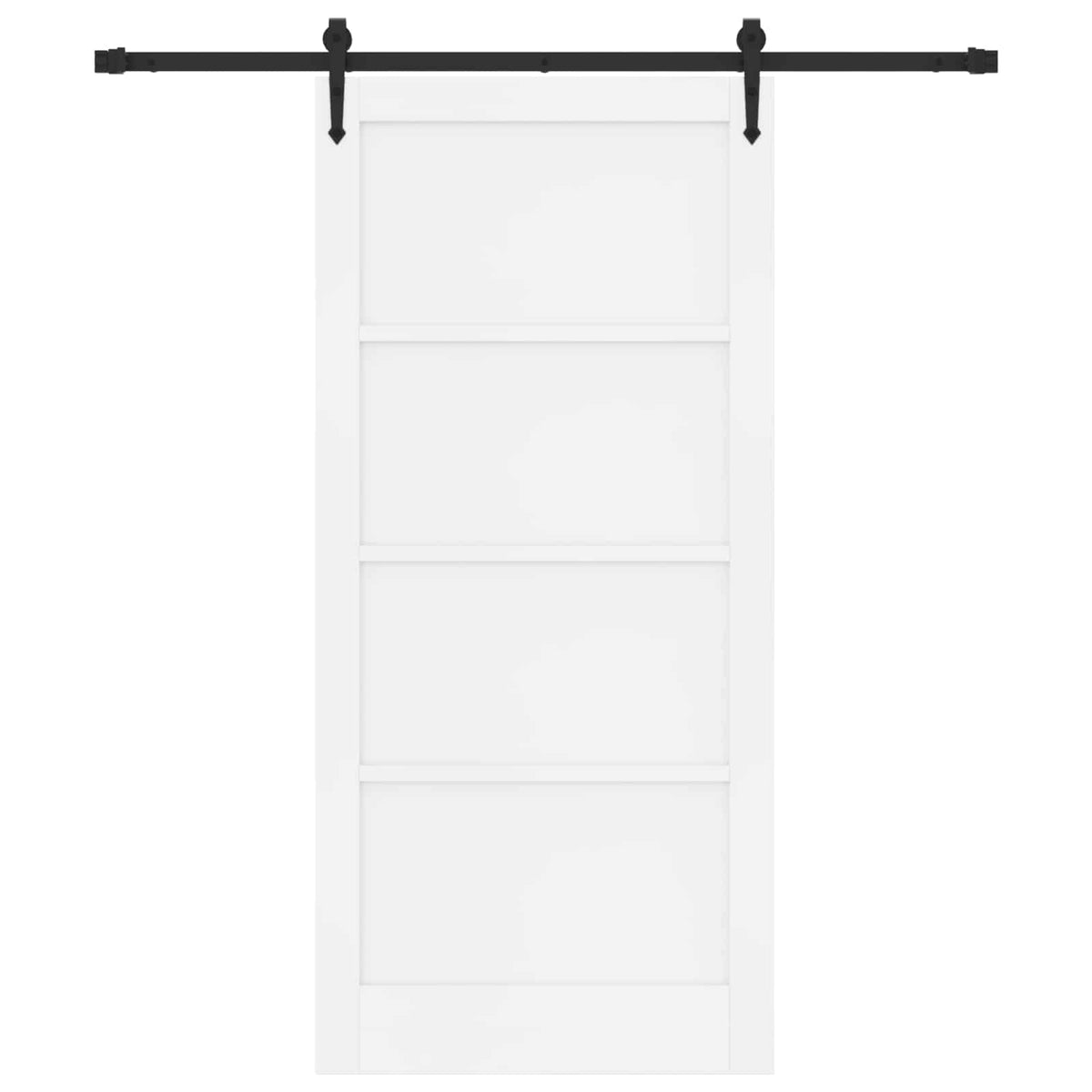 Sliding Door ORKDAL 93 x 202 cm Engineered Wood White and Black