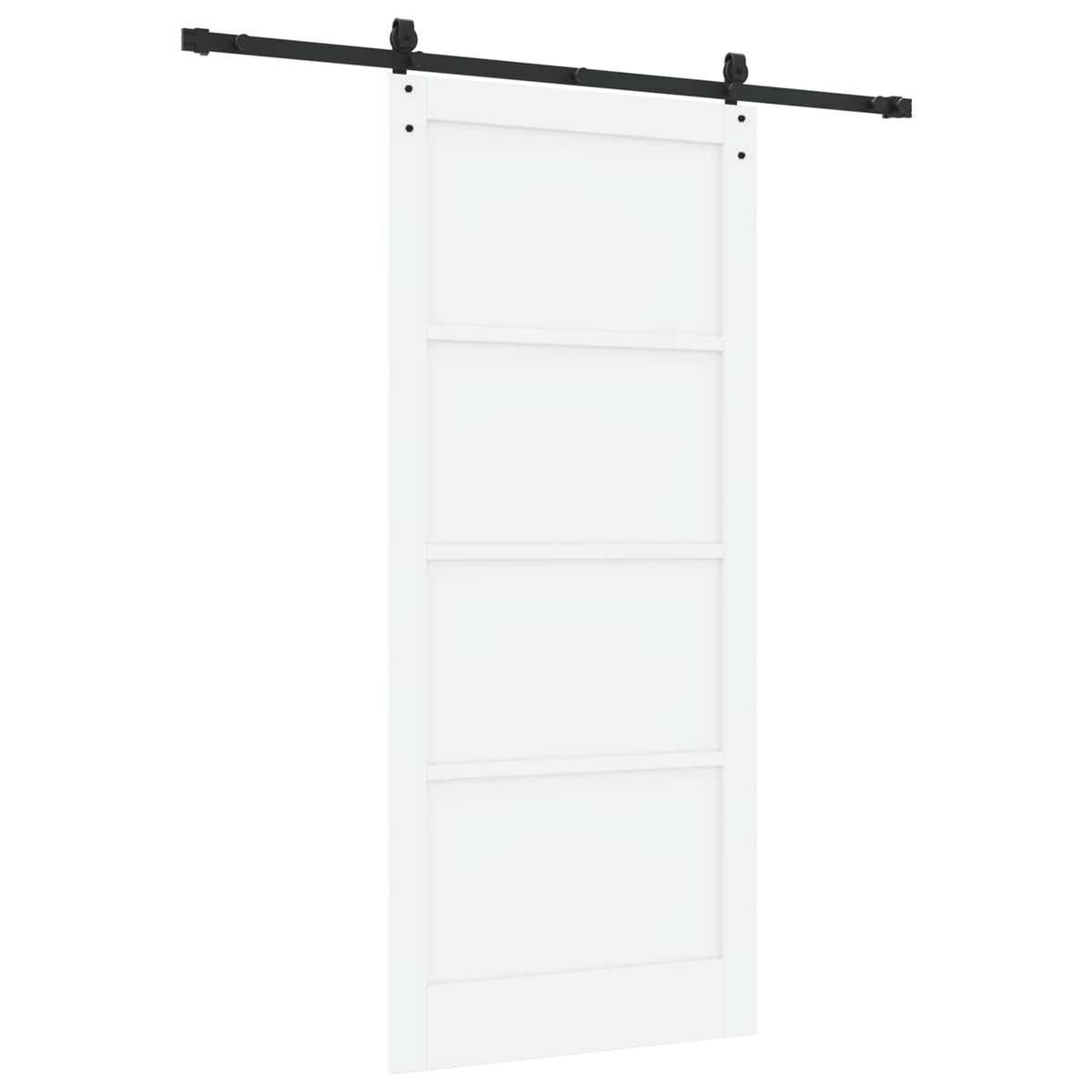 Sliding Door ORKDAL 93 x 211 cm Engineered Wood White and Black