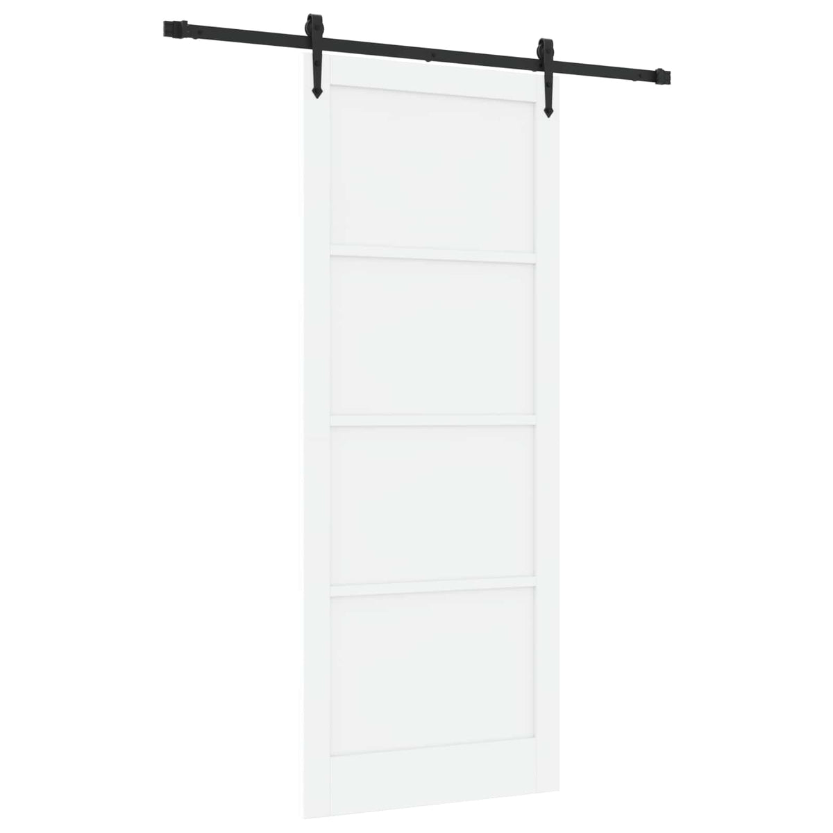 Sliding Door ORKDAL 93 x 232 cm Engineered Wood White and Black