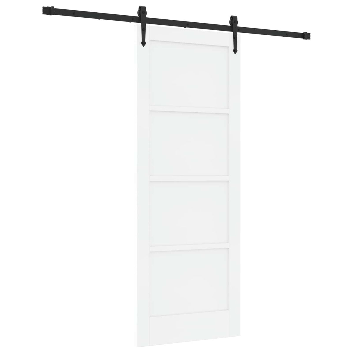 Sliding Door ORKDAL 78 x 202 cm Engineered Wood White and Black