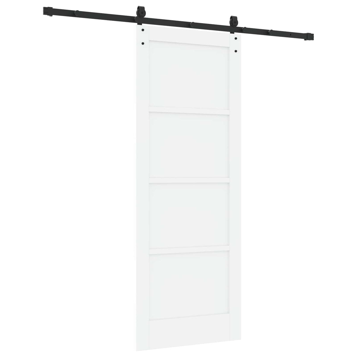 Sliding Door ORKDAL 78 x 202 cm Engineered Wood White and Black